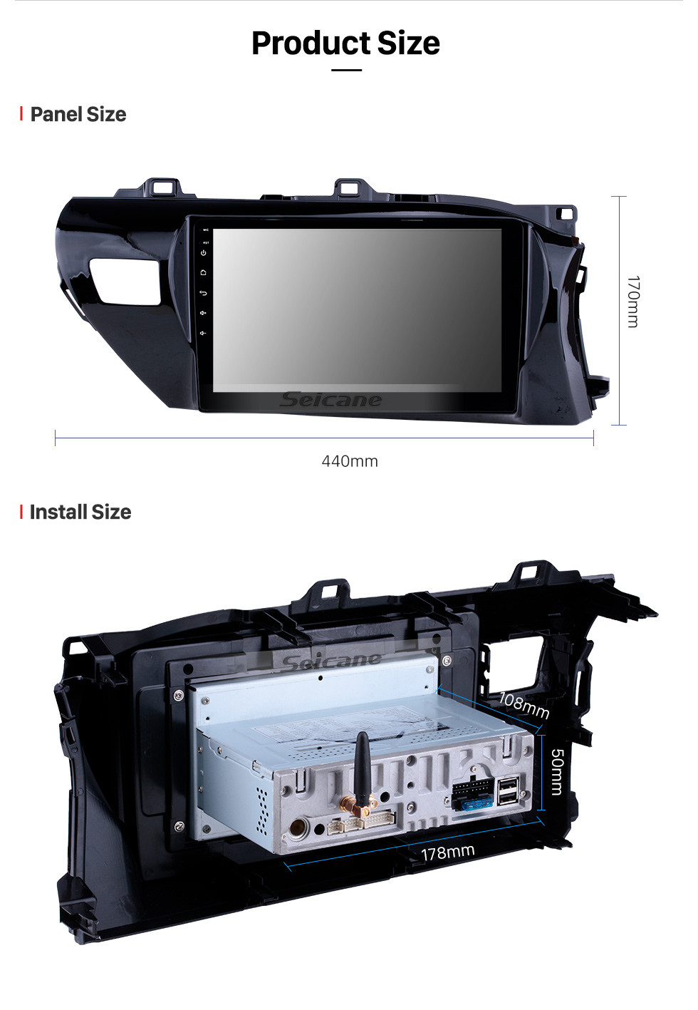 Seicane 10.1 inch 2016-2018 Toyota Hilux RHD Android 9.0 GPS Navigation Radio Bluetooth HD Touchscreen AUX Carplay Music support 1080P Video Digital TV Seicane 10.1 inch 2016-2018 Toyota Hilux RHD Android 9.0 GPS Navigation Radio Bluetooth HD Touchscreen AUX Carplay Music support 1080P Video Digital TV
