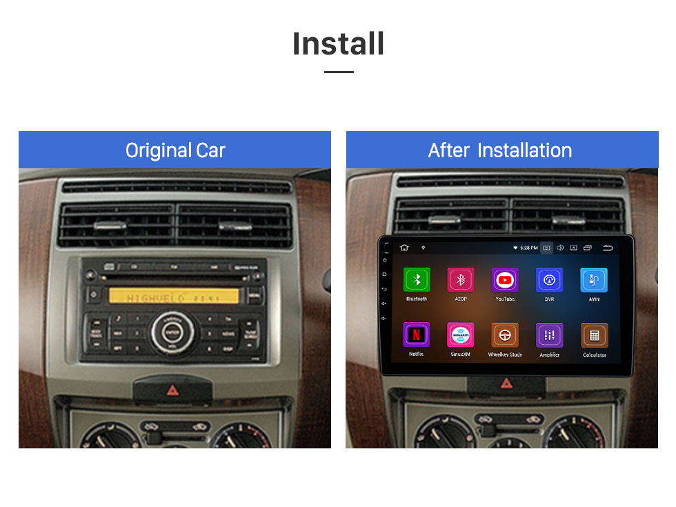 Seicane 10.1 &amp;amp;amp;amp;quot;Android 13.0 HD Radio Aftermarket à écran tactile pour 2013 NISSAN LIVINA avec prise en charge Carplay GPS Bluetooth Commande au volant de la caméra AHD