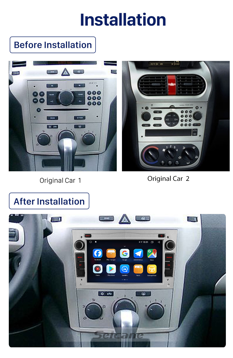 Seicane Android 10.0 HD Touch Screen 7 inch For Opel Radio GPS Navigation system with Bluetooth support Carplay Seicane Android 10.0 HD Touch Screen 7 inch For Opel Radio GPS Navigation system with Bluetooth support Carplay