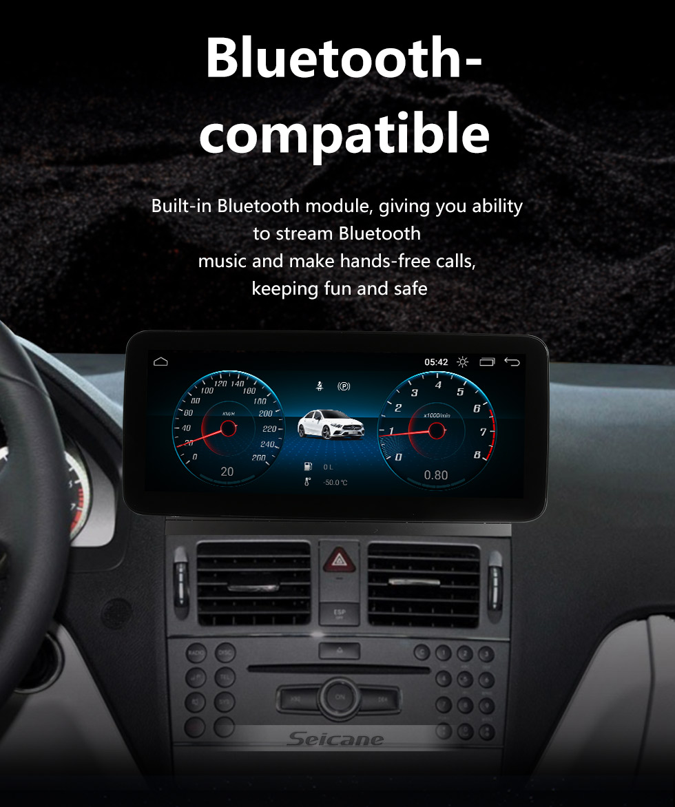 Seicane Carplay 12,3 polegadas Android 11.0 para 2008-2010 2011 2012 2013 2014 Mercedes C Class W204 C180 C200 C230 C260 C280 C300 Rádio Sistema de Navegação GPS Com HD Touchscreen Bluetooth