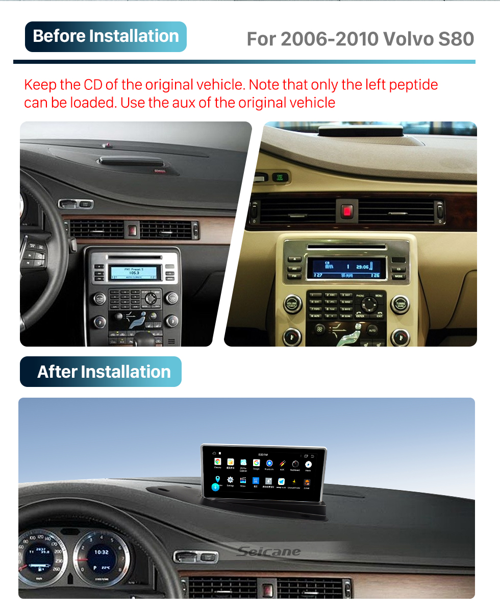 Seicane Tout-en-un 9 pouces écran tactile Android 10.0 Radio pour 2013-2018 Toyota RAV4 conducteur gauche 3G WiFi Bluetooth Musique Tuner TV AUX Commande au volant