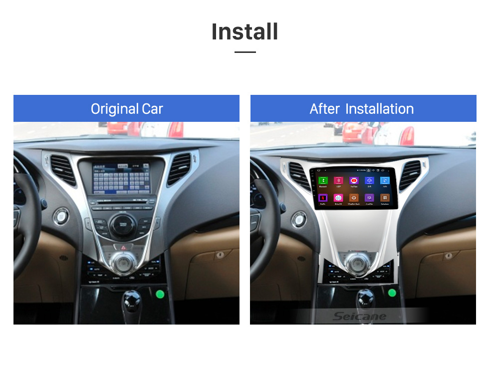 Seicane 9-дюймовый Android 12.0 для HYUNDAI AZERA 2011-2012 Стерео GPS-навигационная система с Bluetooth OBD2 DVR