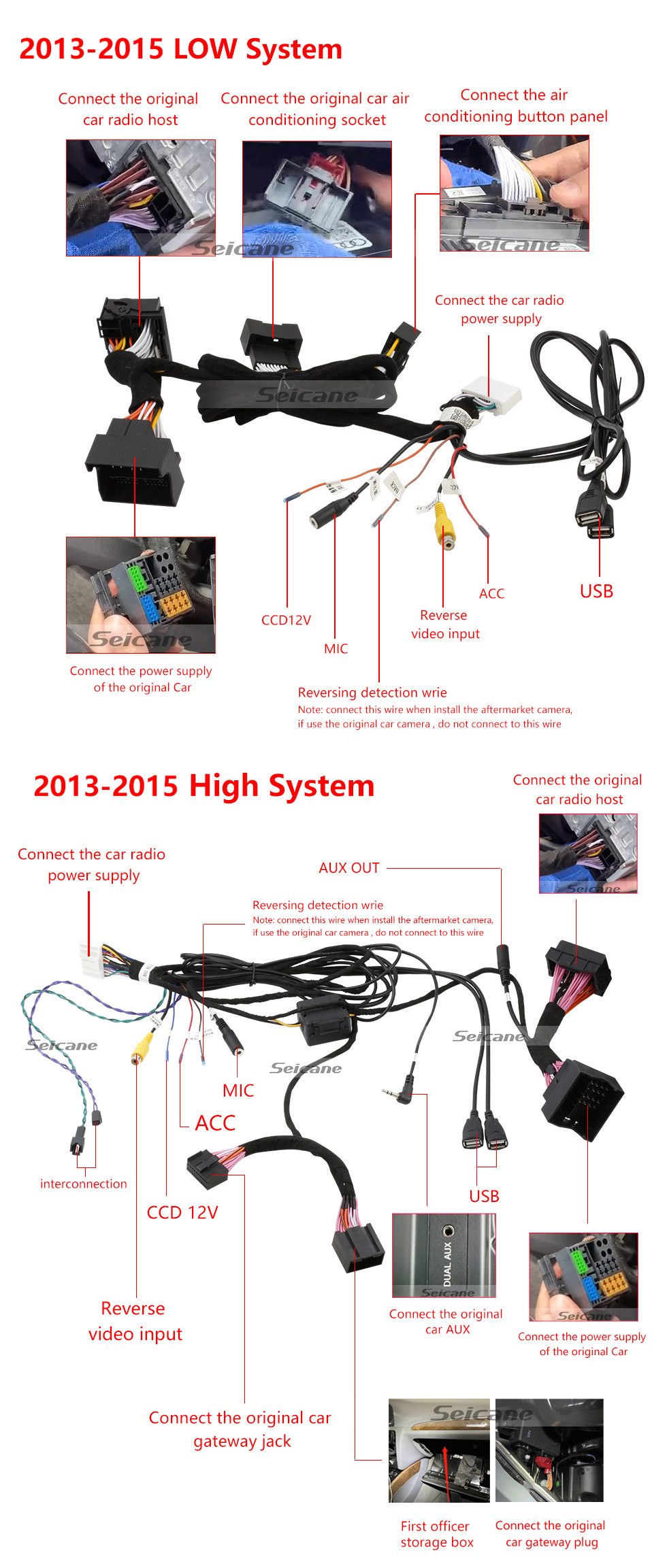 Seicane 8.8 pulgadas Android 11.0 HD Radio con pantalla táctil para 2013-2015 AUDI Q5 Navegación GPS Actualización Estéreo Wifi Carplay USB Control del volante