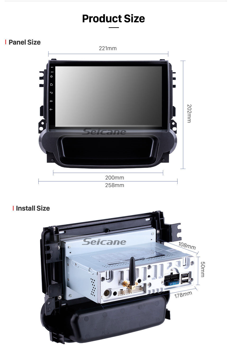 Seicane 2012 2013 2014 Chevy Chevrolet MALIBU Android 9.0 DVD player Radio Navigationssystem GPS HD 1024*600 touch screen Bluetooth OBD2 DVR Rückfahr kamera TV 1080P Video 3G WIFI  Lenkrad-Steuerung USB SD Spiegel-Verbindung