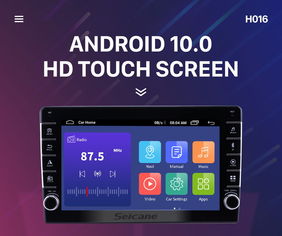 Seicane 10.1 inch Android 10.0 Universal HD touch screen Radio with Bluetooth Carplay support DVR WIFI 