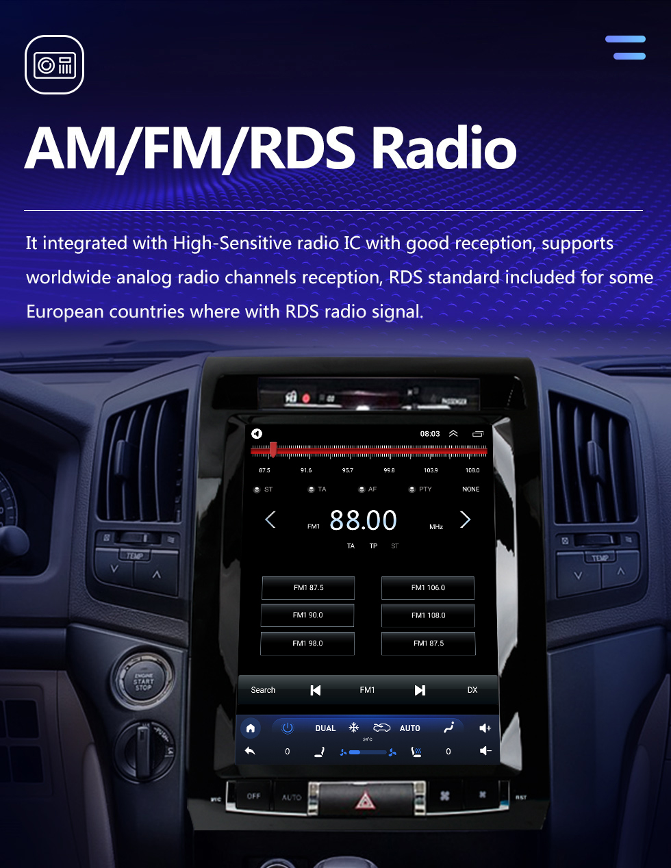 Seicane OEM 12,1 pouces Android 10.0 pour 2008-2015 TOYOTA LAND CRUISER Radio Système de navigation GPS avec prise en charge Bluetooth Carplay OBD2 DVR TPMS Seicane OEM 12,1 pouces Android 10.0 pour 2008-2015 TOYOTA LAND CRUISER Radio Système de navigation GPS avec prise en charge Bluetooth Carplay OBD2 DVR TPMS