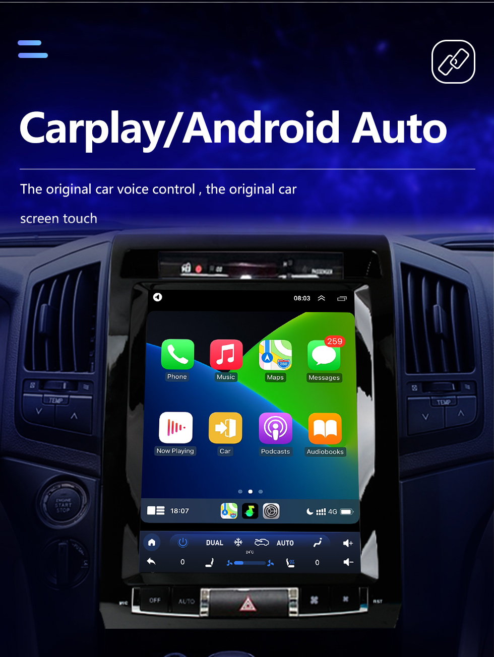 Seicane OEM 12,1 pouces Android 10.0 pour 2008-2015 TOYOTA LAND CRUISER Radio Système de navigation GPS avec prise en charge Bluetooth Carplay OBD2 DVR TPMS Seicane OEM 12,1 pouces Android 10.0 pour 2008-2015 TOYOTA LAND CRUISER Radio Système de navigation GPS avec prise en charge Bluetooth Carplay OBD2 DVR TPMS