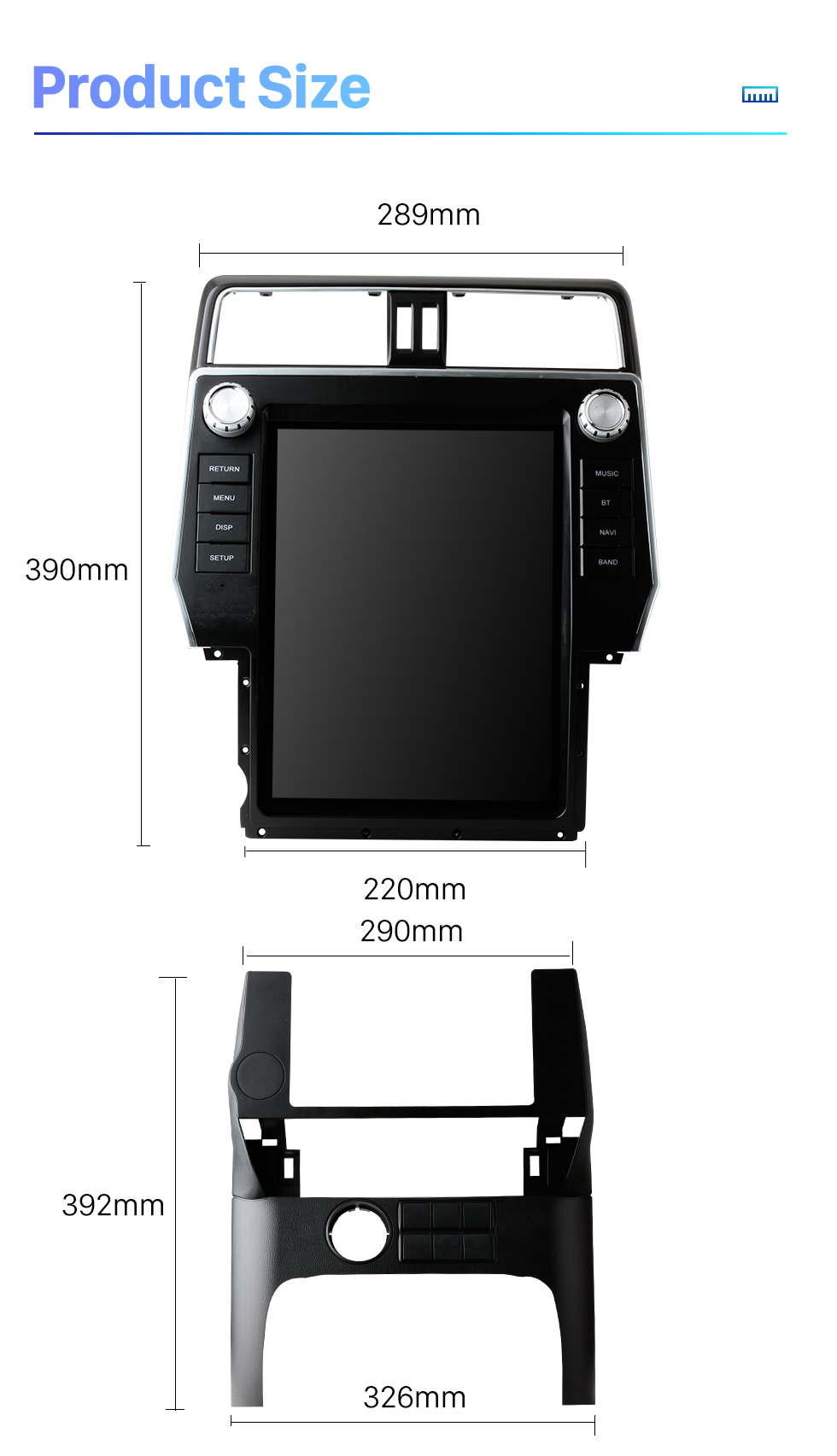 Seicane Radio de navegación GPS con pantalla táctil HD Android 10,0 de 12,1 pulgadas para TOYOTA LAND CRUISER 2018-2020 con Bluetooth Carplay