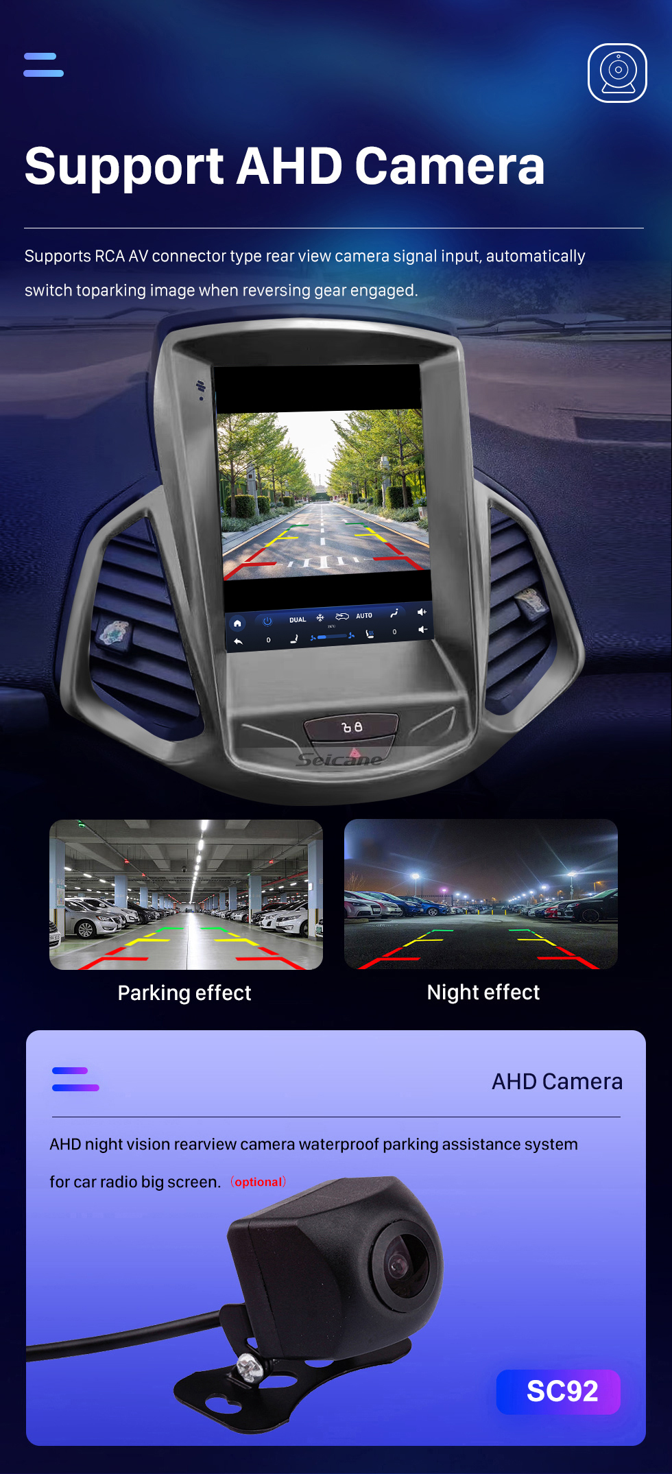 Seicane 9.7 pulgadas Android 10.0 para 2013-2017 Ford Ecosport Radio Sistema de navegación GPS con Bluetooth HD Pantalla táctil Carplay compatible con cámara de 360 ° Seicane 9.7 pulgadas Android 10.0 para 2013-2017 Ford Ecosport Radio Sistema de navegación GPS con Bluetooth HD Pantalla táctil Carplay compatible con cámara de 360 °