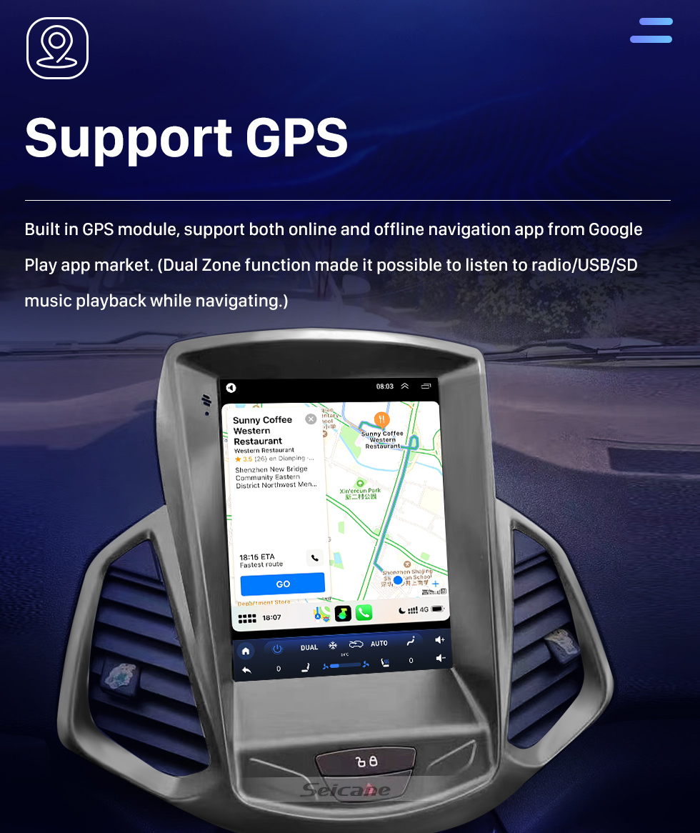 Seicane 9.7 pulgadas Android 10.0 para 2013-2017 Ford Ecosport Radio Sistema de navegación GPS con Bluetooth HD Pantalla táctil Carplay compatible con cámara de 360 ° Seicane 9.7 pulgadas Android 10.0 para 2013-2017 Ford Ecosport Radio Sistema de navegación GPS con Bluetooth HD Pantalla táctil Carplay compatible con cámara de 360 °