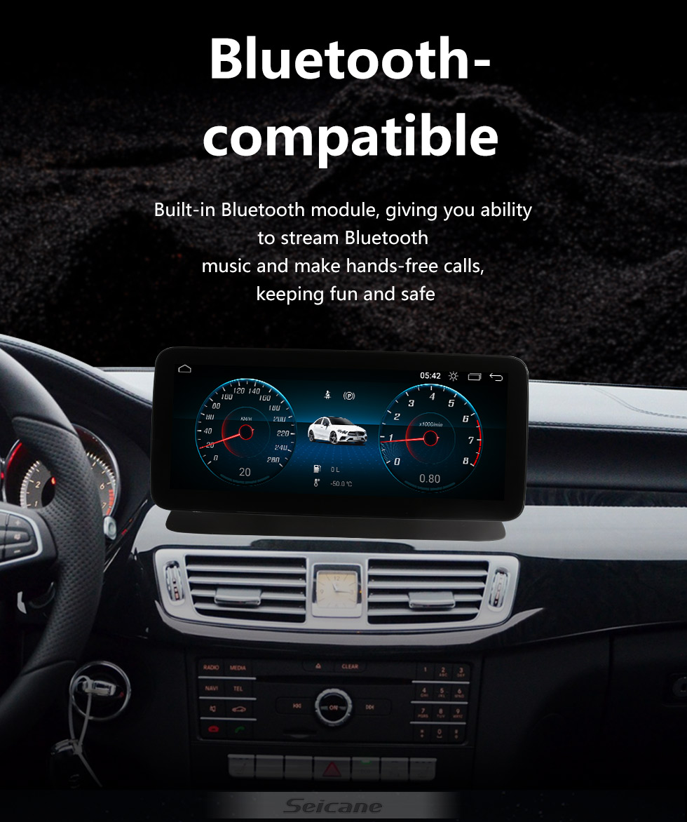 Seicane Carplay 12,3 polegadas Android 11.0 para 2010-2015 2016 2017 Mercedes CLS W218 CLS300 CLS350CLS 550 CLS250 CLS500 CLS220 CLS320 CLS260 CLS400 Rádio Bluetooth Tela sensível ao toque Sistema de navegação GPS