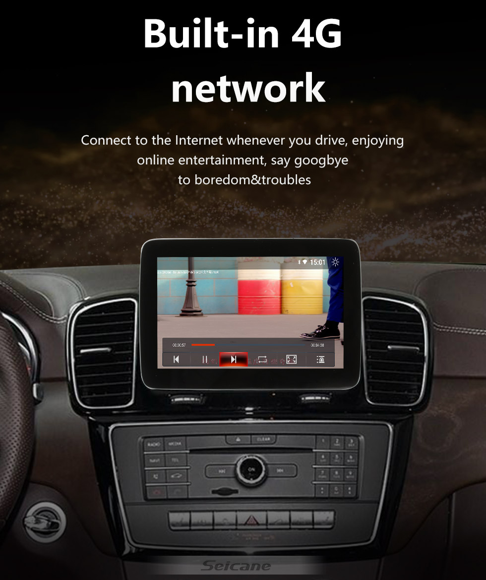 Seicane Carplay 9 pulgadas Android 10.0 para 2015 2016 2017 2018 Mercedes GLE NTG5.0 Sistema de navegación GPS estéreo con Bluetooth Android Auto compatible con red 4G