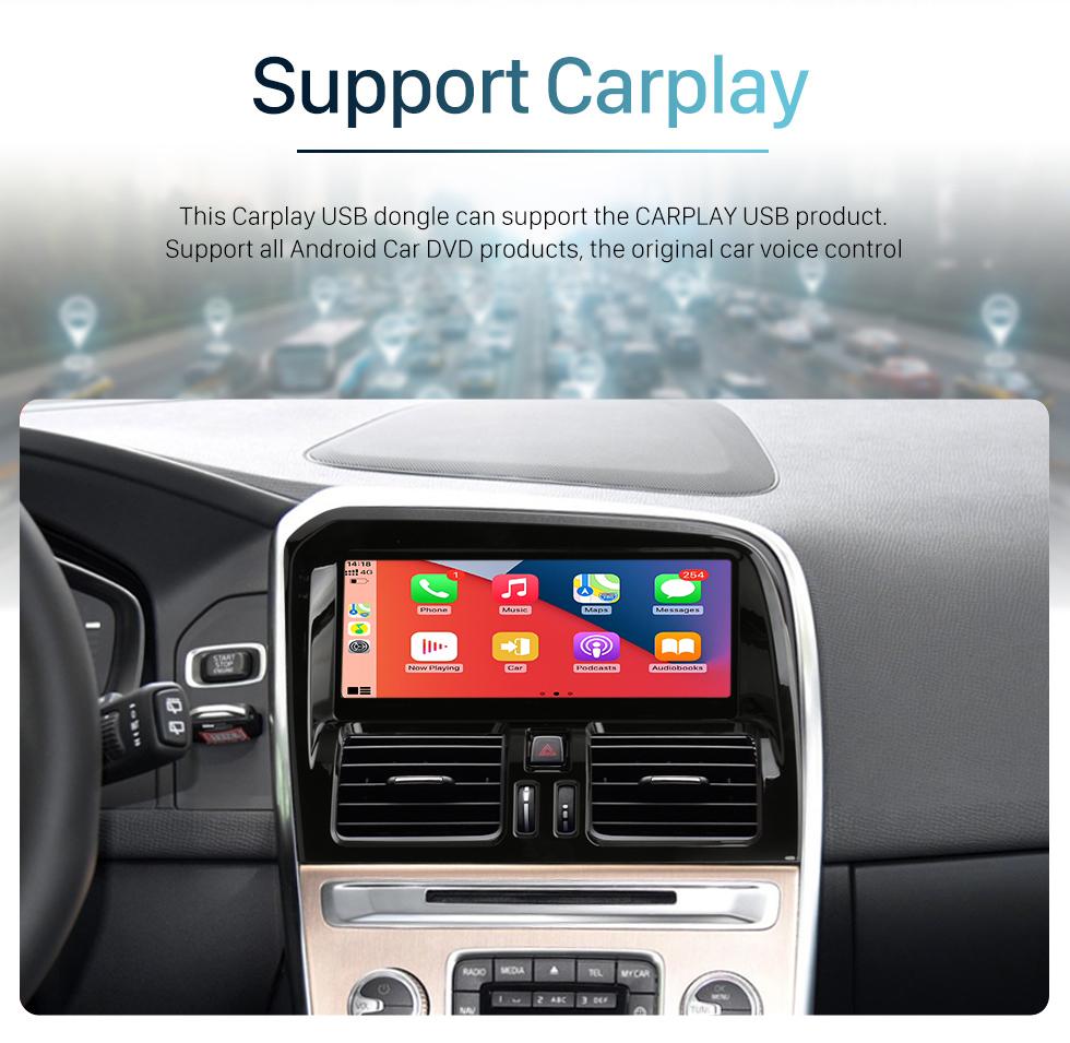 Seicane Android 10 rádio touchscreen para 2006-2010 Volvo XC60 RHD atualização estéreo com suporte Bluetooth Carplay câmera de visão traseira WIFI controle de volante