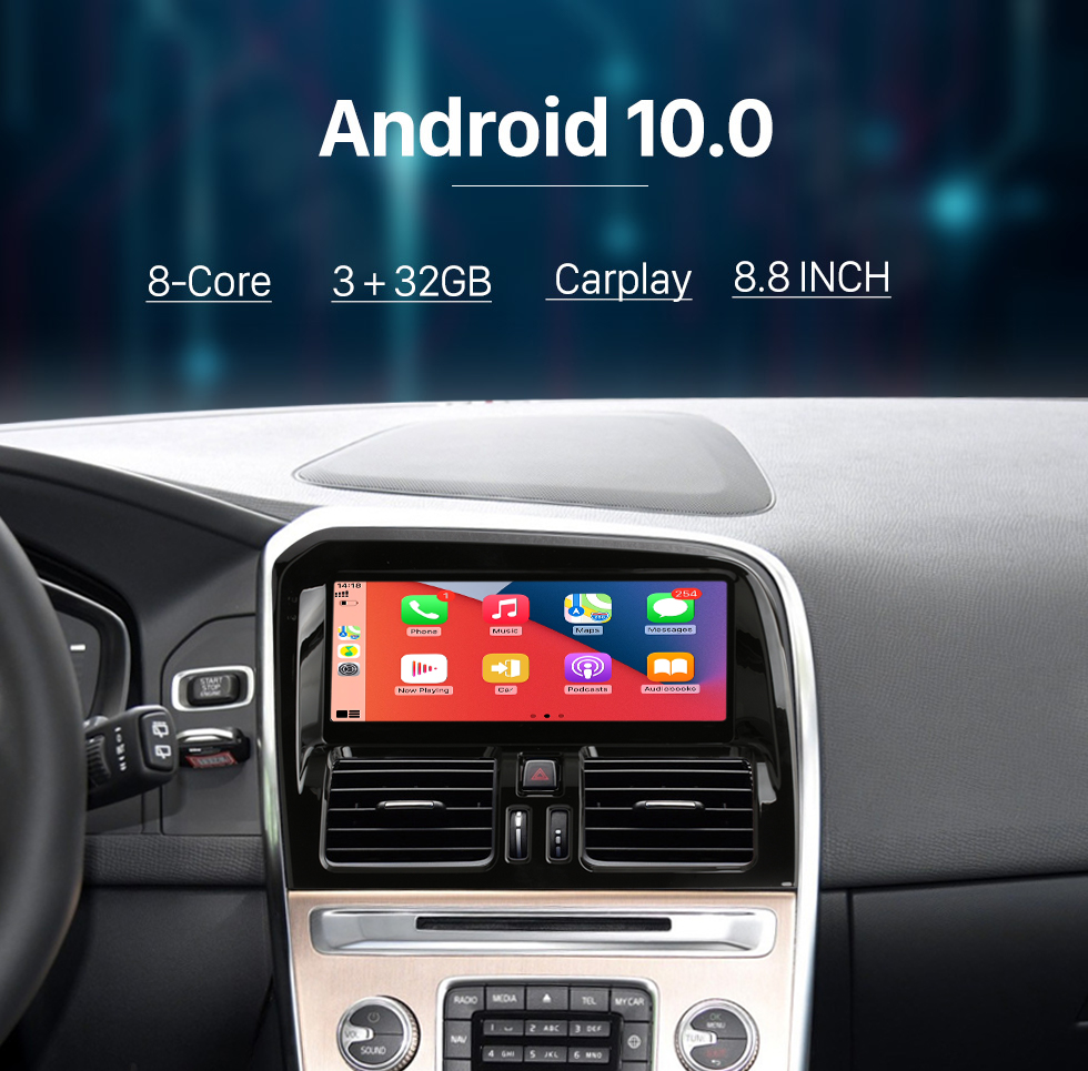 Seicane Android 10 rádio touchscreen para 2006-2010 Volvo XC60 RHD atualização estéreo com suporte Bluetooth Carplay câmera de visão traseira WIFI controle de volante