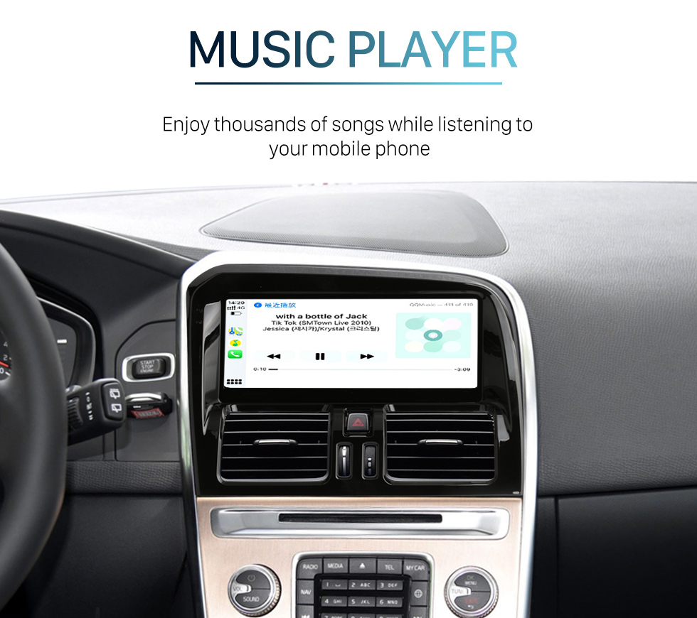 Seicane Android 10 Radio con pantalla táctil para 2006-2010 Volvo XC60 RHD Actualización estéreo con Carplay Soporte Bluetooth Cámara de visión trasera WIFI Control del volante