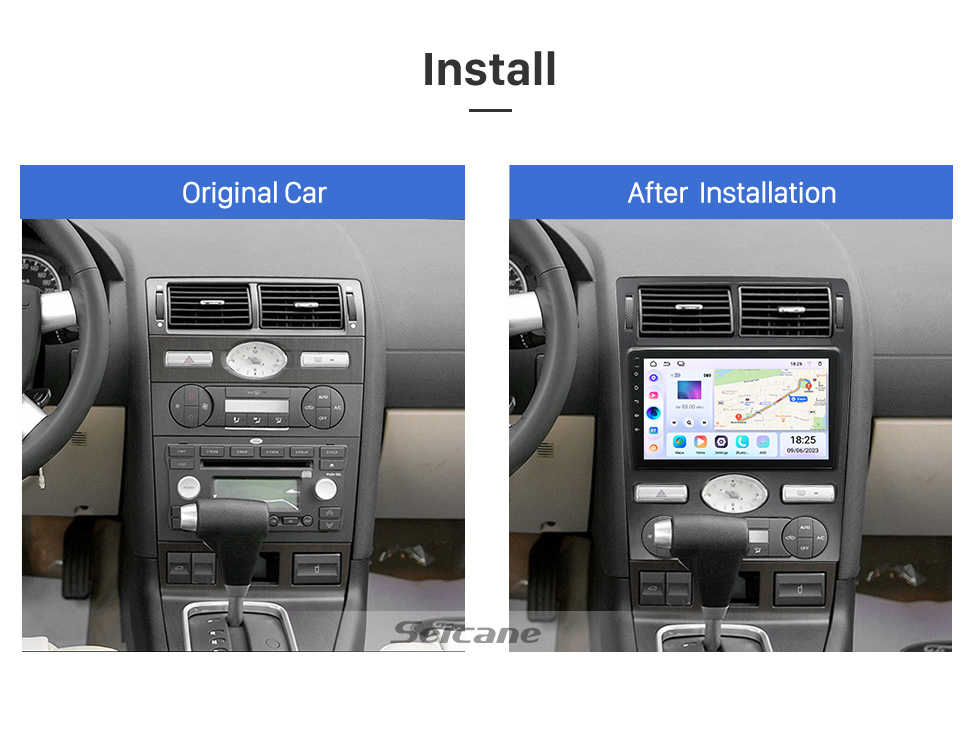 Seicane Android 13.0 Touchscreen-Radio für 2006 Ford Mondeo Stereo-Upgrade mit Carplay GPS-Navigation Bluetooth-Unterstützung Rückfahrkamera Digital-TV Seicane Android 13.0 Touchscreen-Radio für 2006 Ford Mondeo Stereo-Upgrade mit Carplay GPS-Navigation Bluetooth-Unterstützung Rückfahrkamera Digital-TV