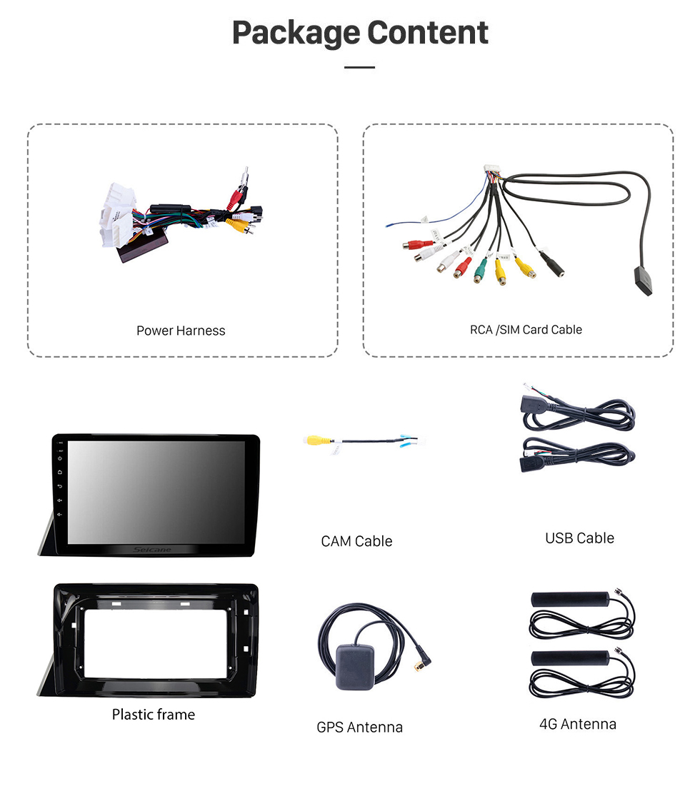 Seicane 10.1 polegada android 13.0 para TOYOTA SIENTA RHD 2019-2021 sistema de navegação gps de rádio com hd touchscreen bluetooth carplay suporte obd2