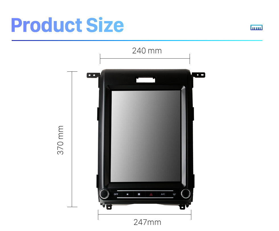 Seicane 12,1-Zoll-HD-Touchscreen für 2009–2013 Ford F150 Mustang, Radio-Autoradio mit RDS DSP, Bluetooth-Unterstützung, GPS-Navigation, 360°-Kamera