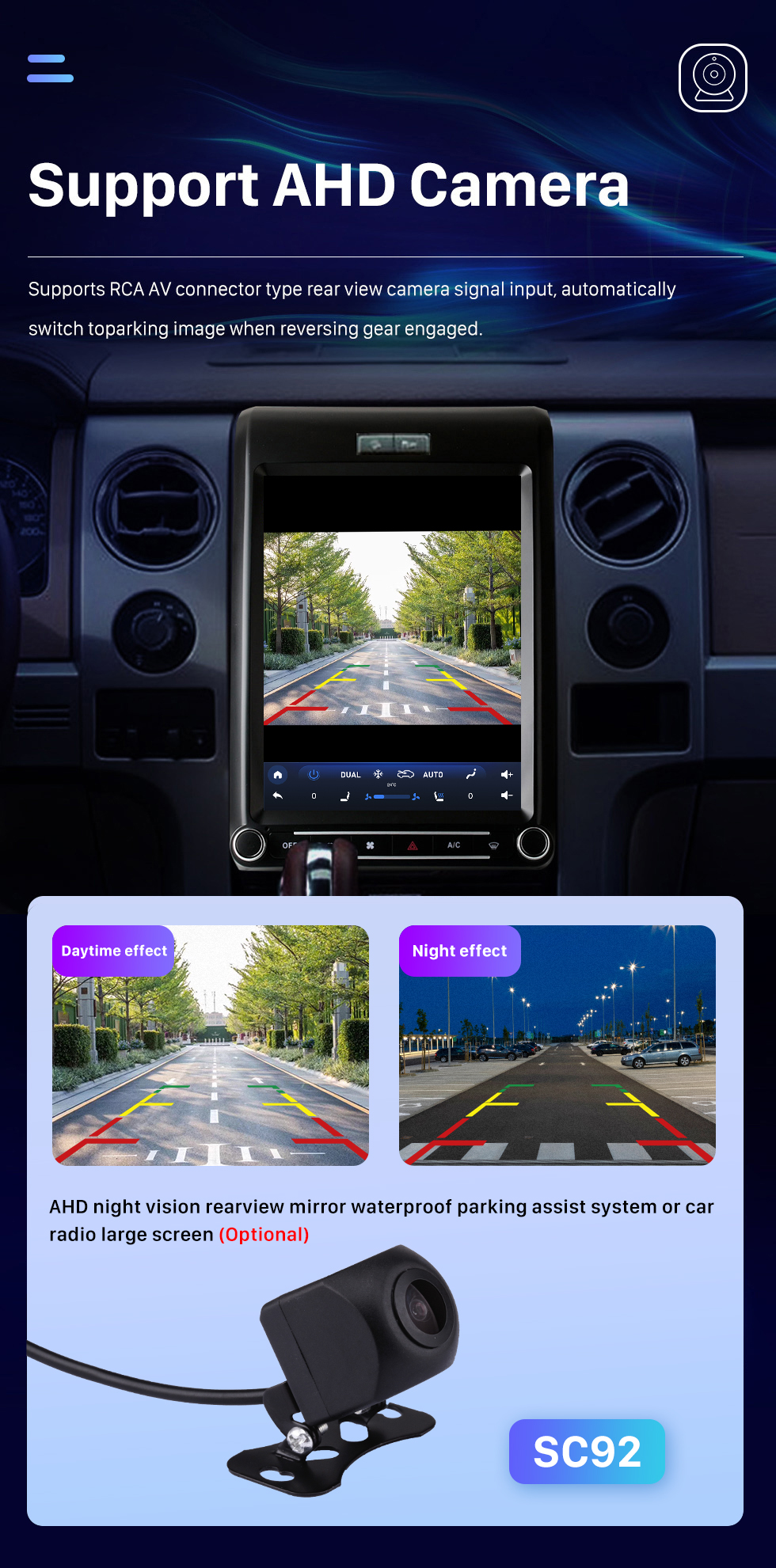 Seicane 12,1-дюймовый сенсорный HD-экран для Ford F150 Mustang 2009-2013 гг. Радио Автомобильная стереосистема с поддержкой RDS DSP Bluetooth GPS-навигация Камера с обзором 360°