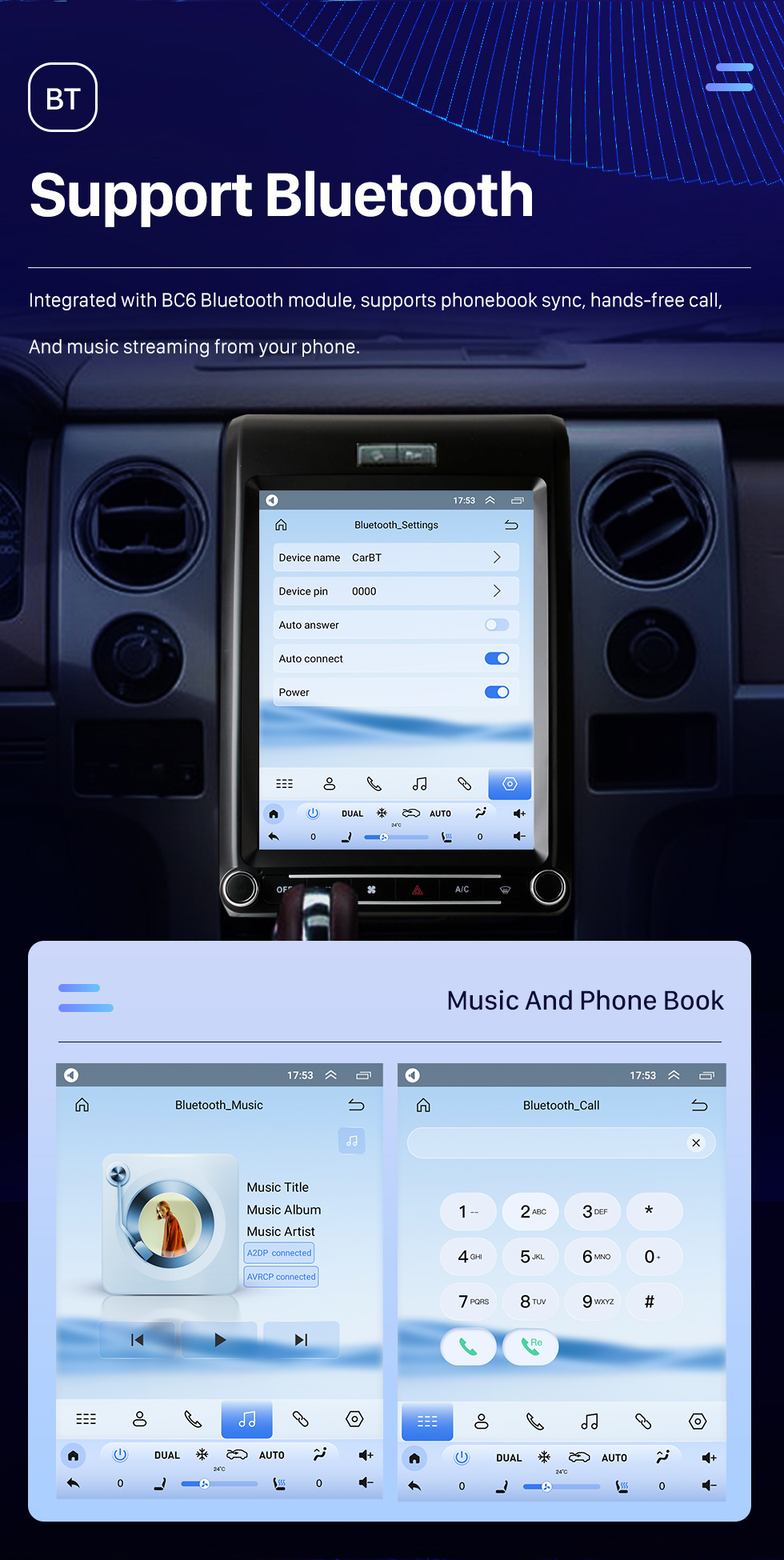 Seicane Carplay OEM 12,1 polegadas Android 10.0 para 2009 2010 2011-2013 Ford F150 Radio Android Sistema de navegação GPS automático com HD Touchscreen Bluetooth suporte OBD2 DVR
