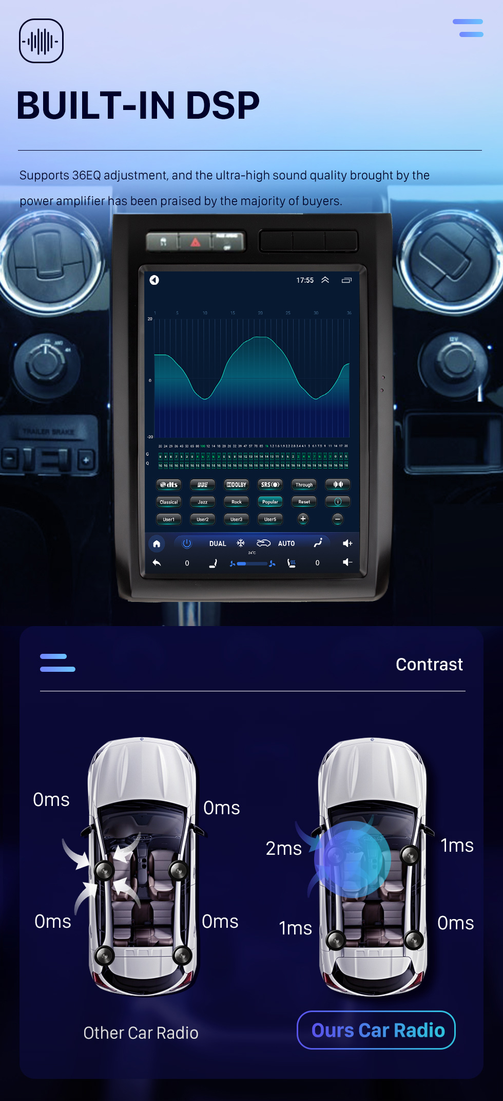 Seicane Estéreo de carro Android 10.0 de 12,1 &amp;quot;para Ford Mustang F150 2008-2012 Carplay DSP integrado com suporte para Bluetooth Rádios FM / AM Controle de volante de câmera de carro externo