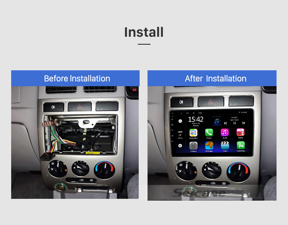 Seicane 9 inch Android 13.0 for 2005 KIA CERATO / Accent / RIO Stereo GPS navigation system with Bluetooth Carplay Android Auto support TPMS Seicane 9 inch Android 13.0 for 2005 KIA CERATO / Accent / RIO Stereo GPS navigation system with Bluetooth Carplay Android Auto support TPMS