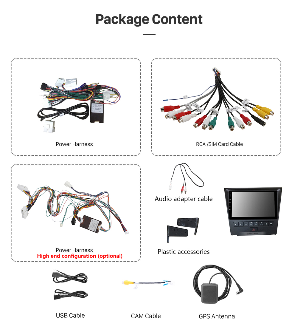 Seicane 9 pouces Android 13.0 pour 2004-2011 Lexus GS GS300 350 400 430 460 Système de navigation GPS stéréo avec prise en charge Bluetooth Carplay Caméra de recul