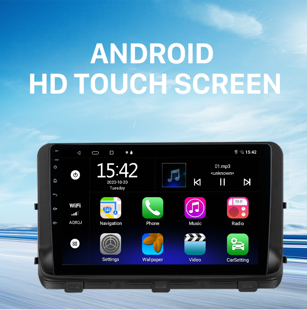 Seicane 9 pouces Android 10.0 pour 2005-2010 NISSAN TIIDA Système de navigation GPS stéréo avec prise en charge de l&amp;#39;écran tactile Bluetooth Caméra de recul