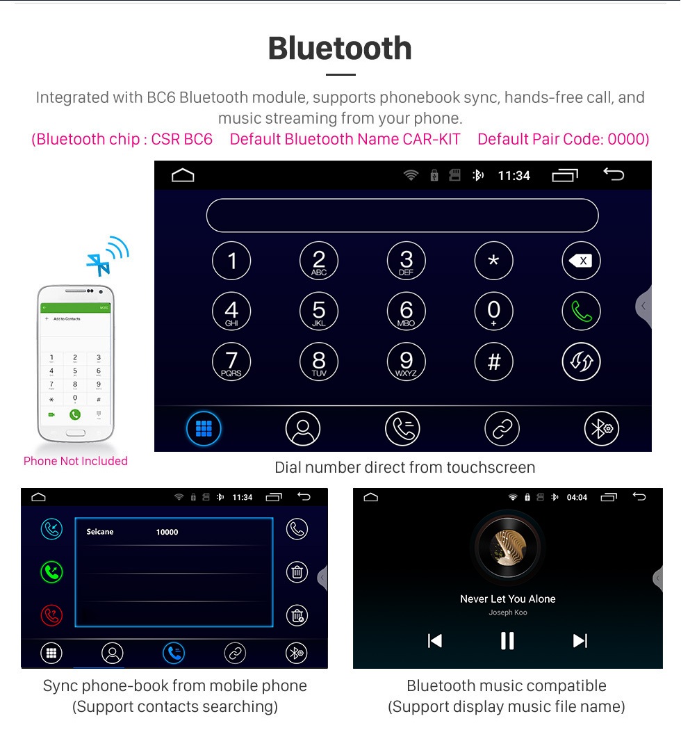 Seicane 9 &amp;quot;hd touchscreen estéreo para substituição de rádio 2015-2018 SOUEAST DX7 com navegação gps bluetooth carplay suporte de rádio fm/am câmera de visão traseira wi-fi