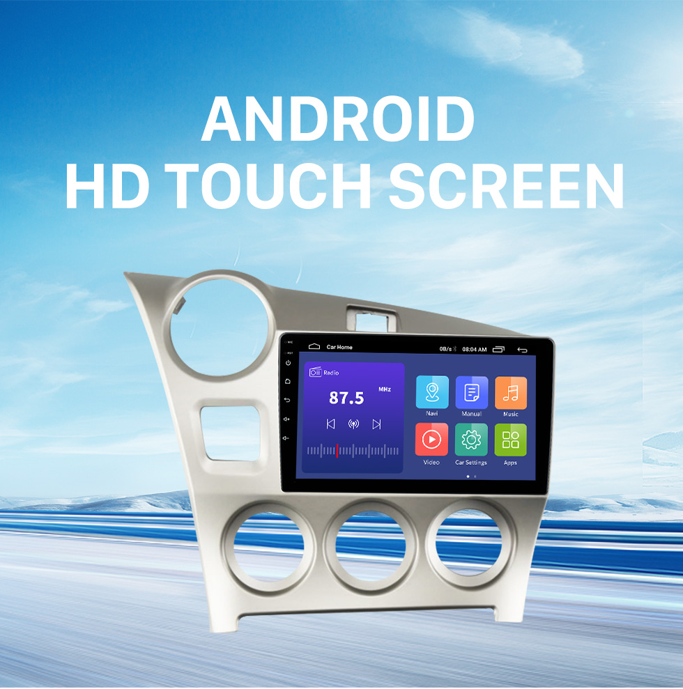 Seicane 9-Zoll Android 10.0 HD Touchscreen für 2009–2014 Toyota Matrix LHD mit integrierter Carplay DSP-Unterstützung Lenkradsteuerung AHD-Kamera WIFI 4G