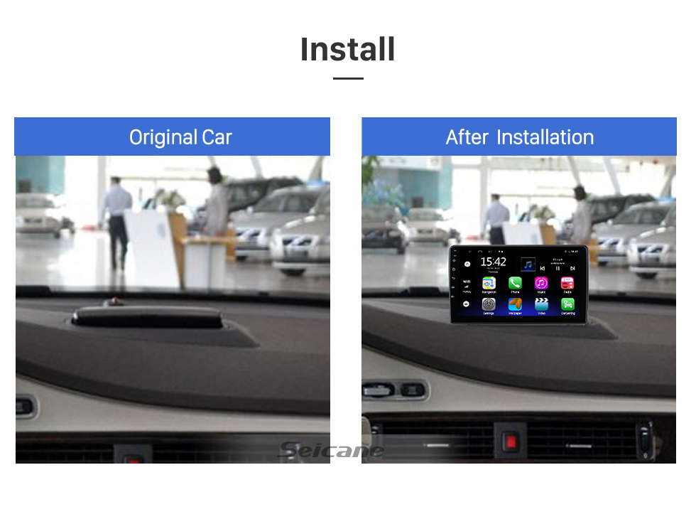 Seicane OEM 9 inch Android 13.0 for 2006 2007 2008 2009 2010 Volvo S80L Radio Bluetooth HD Touchscreen GPS Navigation System support Carplay DAB+