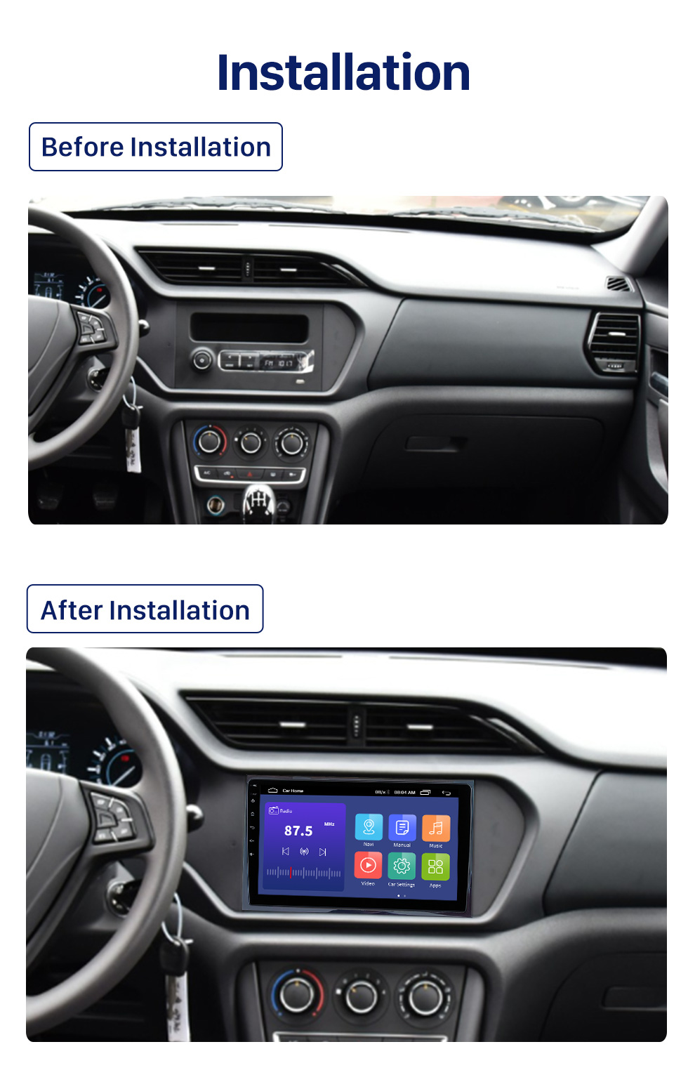 Seicane 9 pulgadas Android 10.0 para 2016 CHERY TIGGO 3 Sistema de navegación GPS estéreo con pantalla táctil Bluetooth compatible con cámara de visión trasera Seicane 9 pulgadas Android 10.0 para 2016 CHERY TIGGO 3 Sistema de navegación GPS estéreo con pantalla táctil Bluetooth compatible con cámara de visión trasera