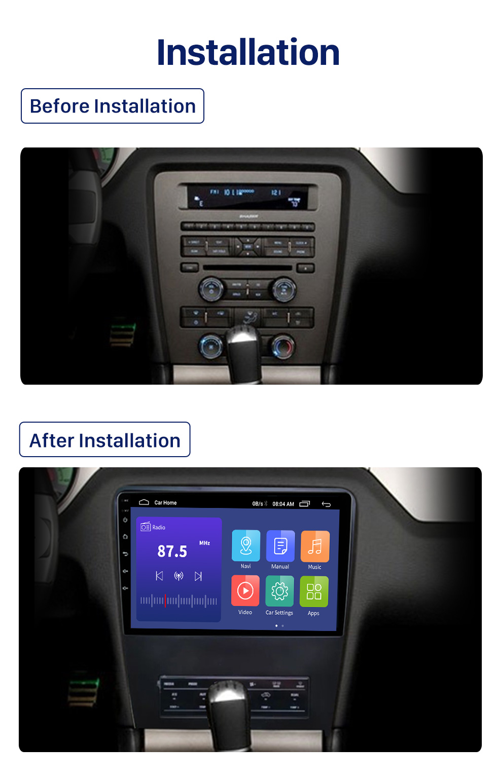 Seicane Aftermarket Radio for 2010 Ford Fusion with Android 10 System 9-inch Touchscreen Carplay Bluetooth support Nav System Rearview Camera 4G Net