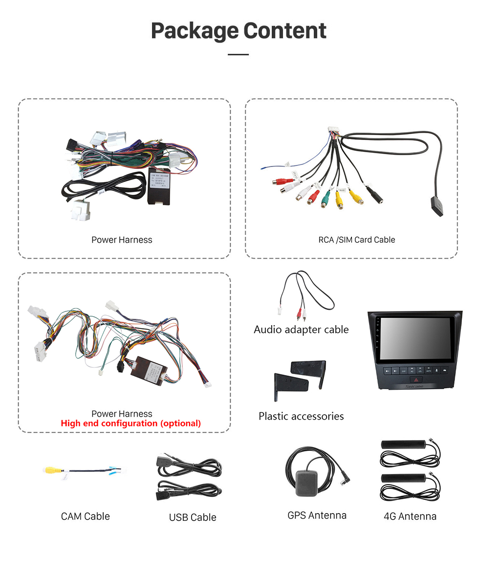 Seicane 9 pouces Android 13.0 pour 2004-2011 Lexus GS GS300 350 400 430 460 Système de navigation GPS stéréo avec prise en charge Bluetooth Carplay Caméra