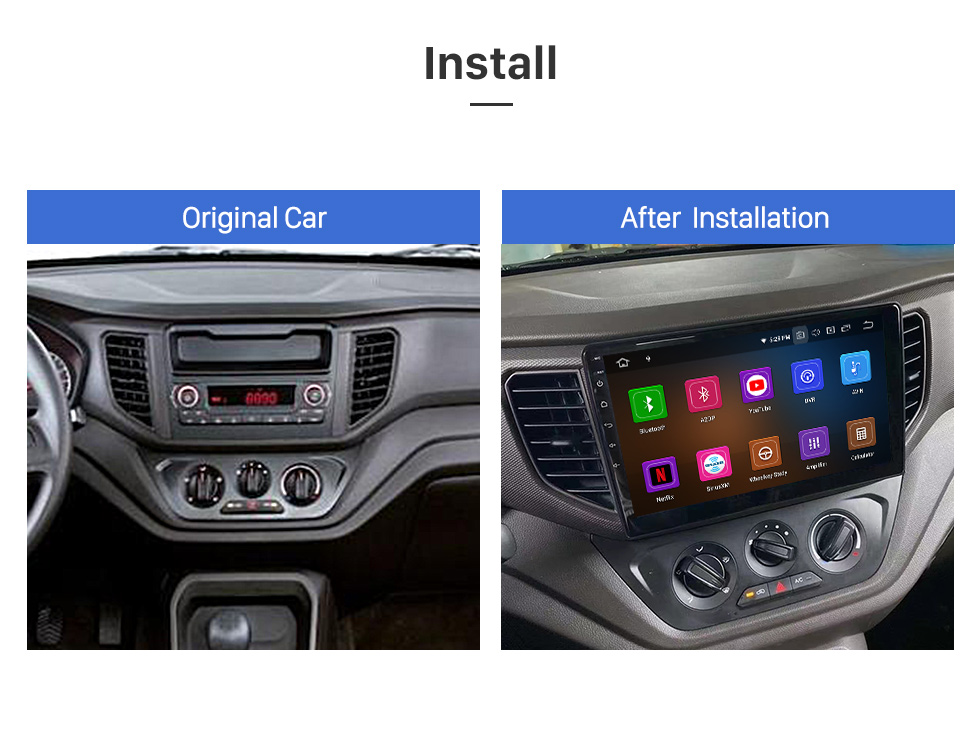 Seicane 9 Zoll Android 11.0 für 2021 Chevrolet N400 Stereo-GPS-Navigationssystem mit Bluetooth Carplay-Unterstützungskamera