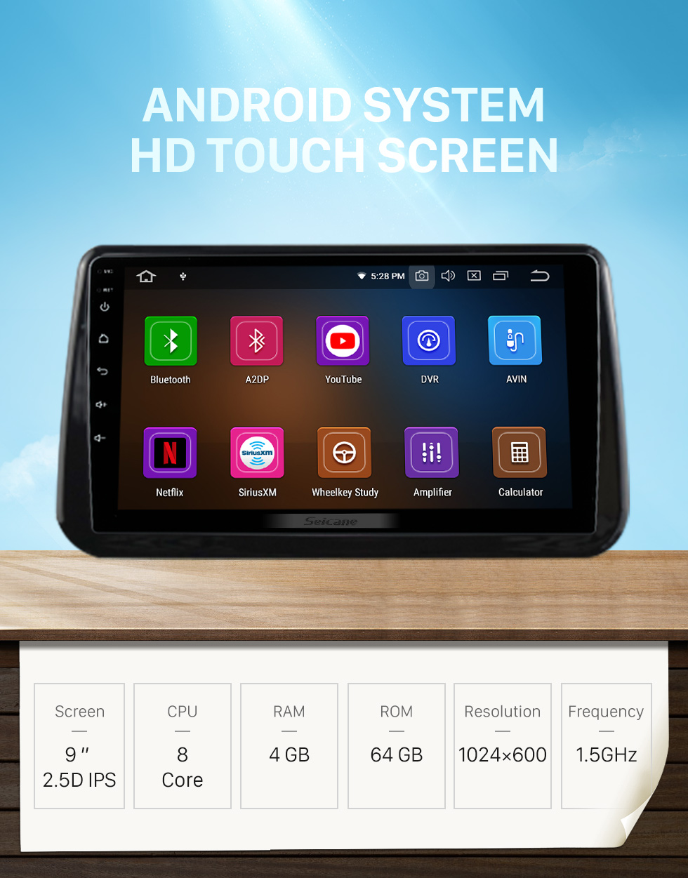 Seicane HD Touchscreen 9 polegadas Android 12.0 Para 2003 2004 2005-2008 TOYOTA LAND CRUISER 100 MANUAL AC Rádio Sistema de Navegação GPS Suporte Bluetooth Carplay Câmera de backup