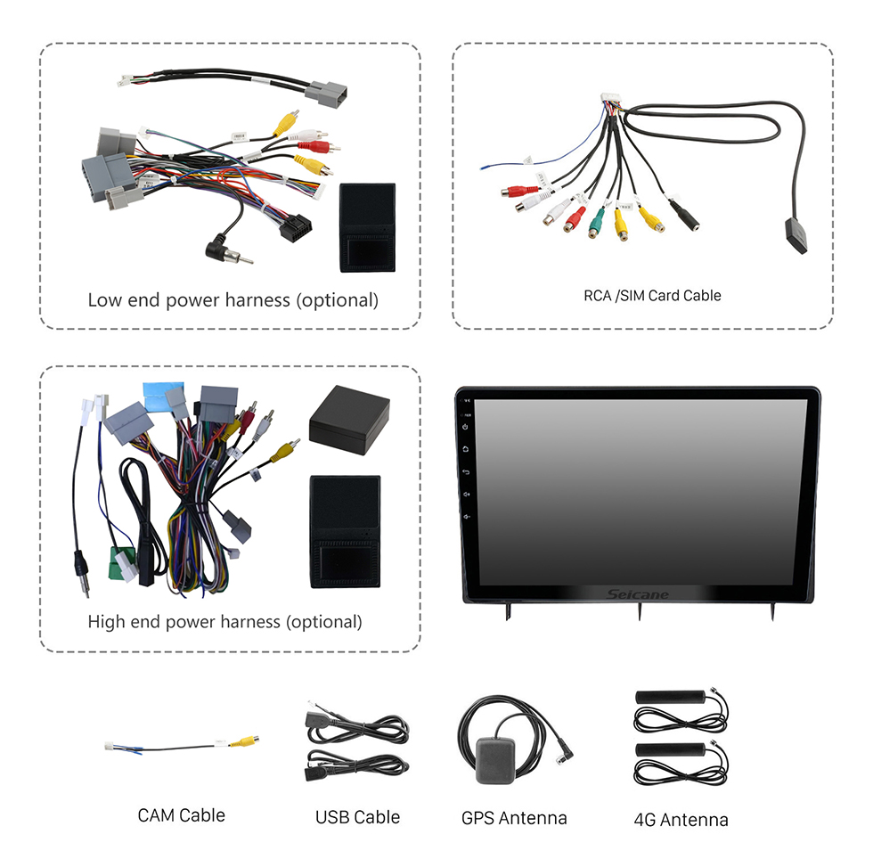 Seicane 10.1 pulgadas Android 12.0 para 2022 HONDA CIVIC Radio de navegación GPS con Bluetooth HD Soporte de pantalla táctil TPMS DVR Carplay cámara DAB +