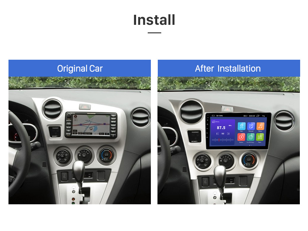 Seicane 9&amp;amp;amp;quot; Touchscreen Android 12.0 Radio für 2009-2014 Toyota Matrix LHD Stereo mit GPS Navigationssystem Integrierte Carplay DSP Unterstützung Rückfahrkamera DAB+