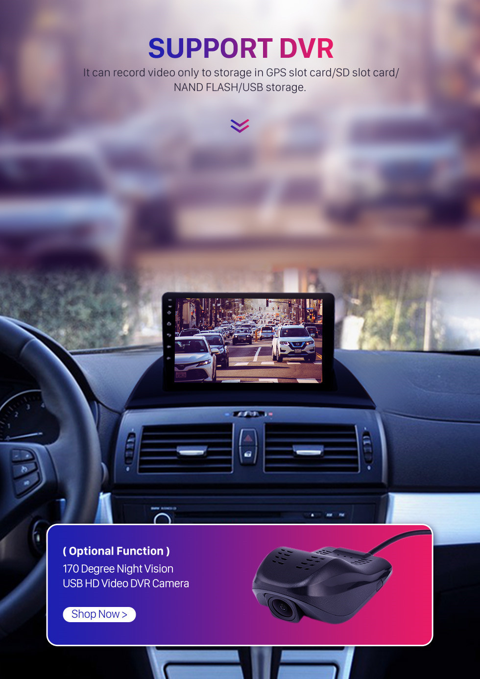 Seicane 9 pouces Android 10.0 pour BMW X3 2004-2012 Radio avec Bluetooth HD écran tactile système de navigation GPS prise en charge Carplay DAB +