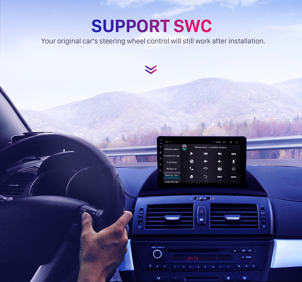 Seicane 9 pouces Android 10.0 pour BMW X3 2004-2012 Radio avec Bluetooth HD écran tactile système de navigation GPS prise en charge Carplay DAB +