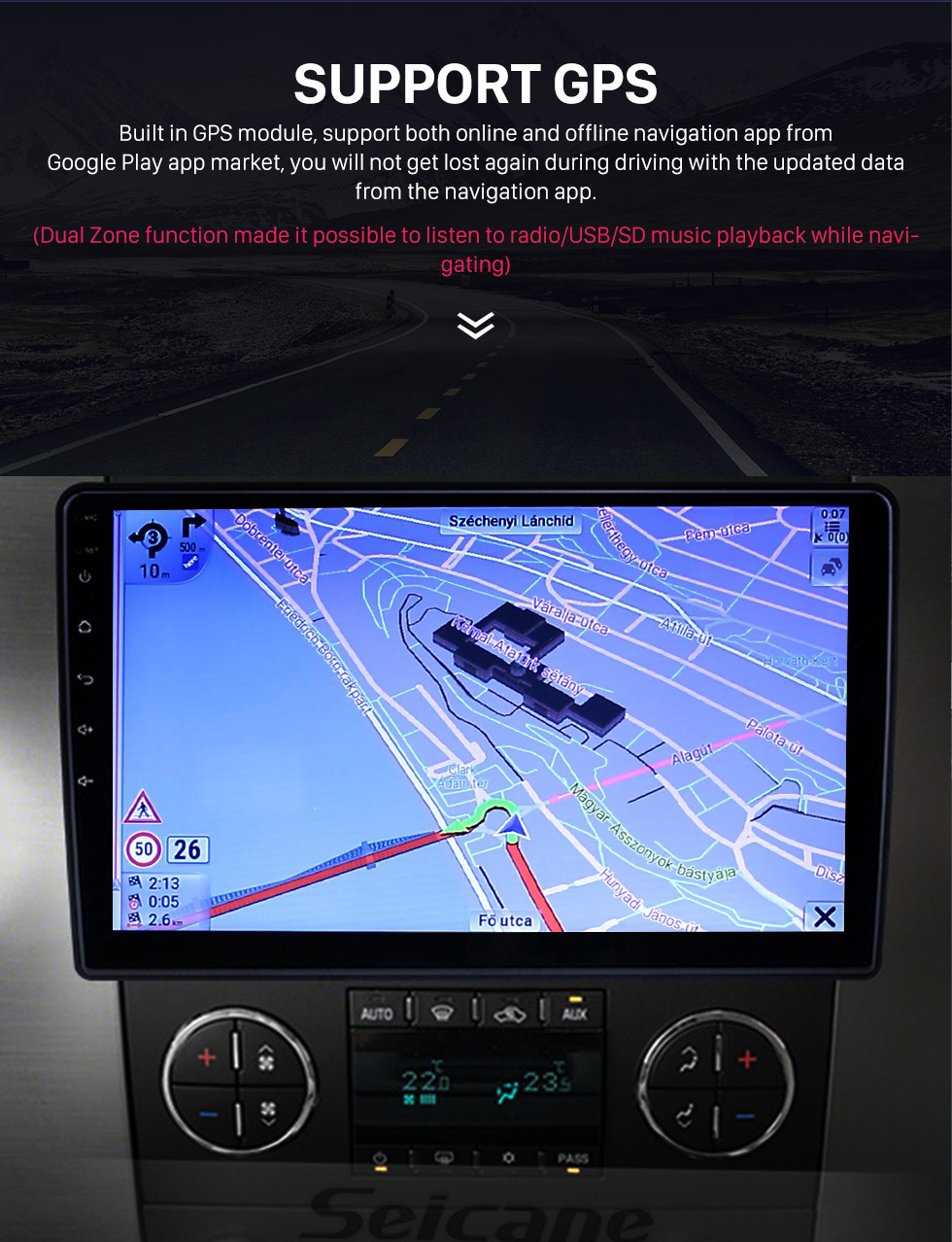Seicane Android 12.0 HD Touchscreen Carplay para 2007-2012 GMC 2005-2010 Cobalt 2005-2006 Equinox 2006-2011 HHR 2004-2012 Malibu Head Unit Bluetooth GPS Navigation Radio Support Mirror Link 4G WiFi