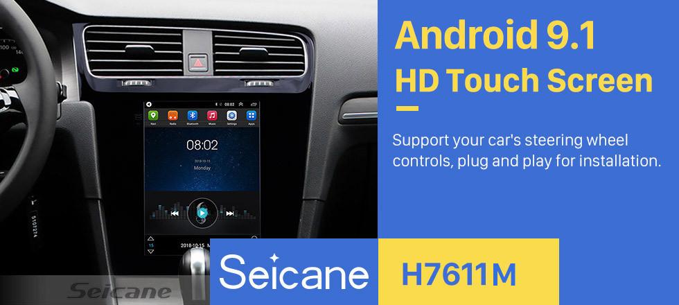 Seicane 9,7 pouces 2014 2015 2016 2017 2018 VW Volkswagen Golf 7 Android 9.1 Radio GPS Navigation HD à écran tactile WiFi Bluetooth Musique Miroir Lien Caméra de recul Contrôle au volant Vidéo 1080p Seicane 9,7 pouces 2014 2015 2016 2017 2018 VW Volkswagen Golf 7 Android 9.1 Radio GPS Navigation HD à écran tactile WiFi Bluetooth Musique Miroir Lien Caméra de recul Contrôle au volant Vidéo 1080p