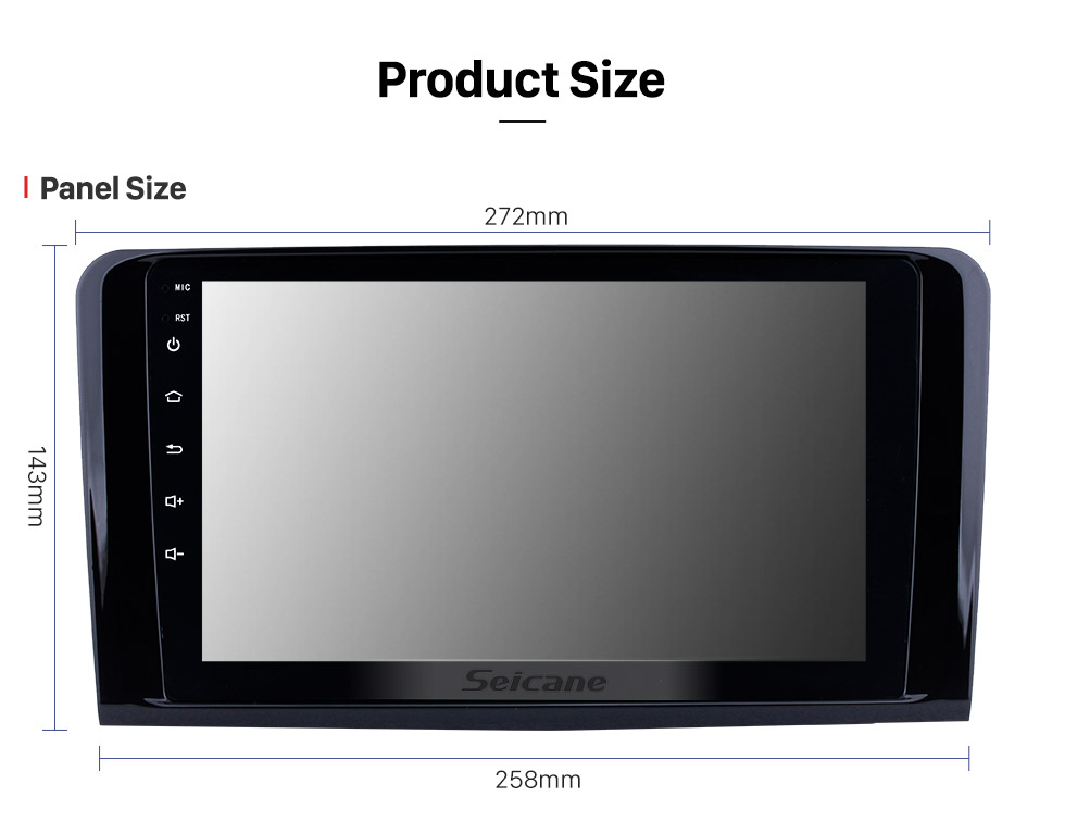 Seicane 9 Inch 2005-2012 Mercedes Benz ML CLASS W164 ML350 ML430 ML450 ML500 Android 8.1 Capacitive Touch Screen Radio GPS Navigation system Bluetooth TPMS DVR OBD II Rear camera AUX USB SD 3G WiFi Seicane 9 Inch 2005-2012 Mercedes Benz ML CLASS W164 ML350 ML430 ML450 ML500 Android 8.1 Capacitive Touch Screen Radio GPS Navigation system Bluetooth TPMS DVR OBD II Rear camera AUX USB SD 3G WiFi