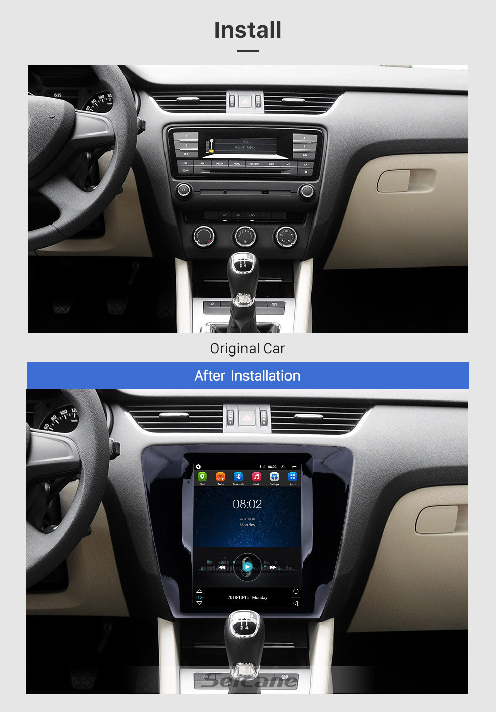 Seicane 9,7 pouces Android 9.1 Radio système de navigation GPS pour 2015 2016 2017 2018 Skoda Octaiva avec 4G WIFI soutien CPU quad-core Lien de rétroviseur OBD2 Commande de volant HD 1080 P Caméra de recul vidéo Seicane 9,7 pouces Android 9.1 Radio système de navigation GPS pour 2015 2016 2017 2018 Skoda Octaiva avec 4G WIFI soutien CPU quad-core Lien de rétroviseur OBD2 Commande de volant HD 1080 P Caméra de recul vidéo