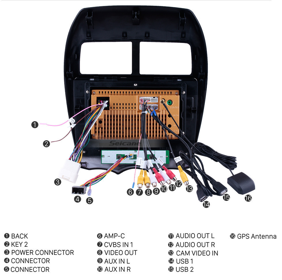Seicane 10,1 pouces Android 8.1 HD écran tactile 2012 CITROEN C4 GPS de radio de navigation avec support Bluetooth WIFI Commande de volant de surveillance caméra de recul Seicane 10,1 pouces Android 8.1 HD écran tactile 2012 CITROEN C4 GPS de radio de navigation avec support Bluetooth WIFI Commande de volant de surveillance caméra de recul