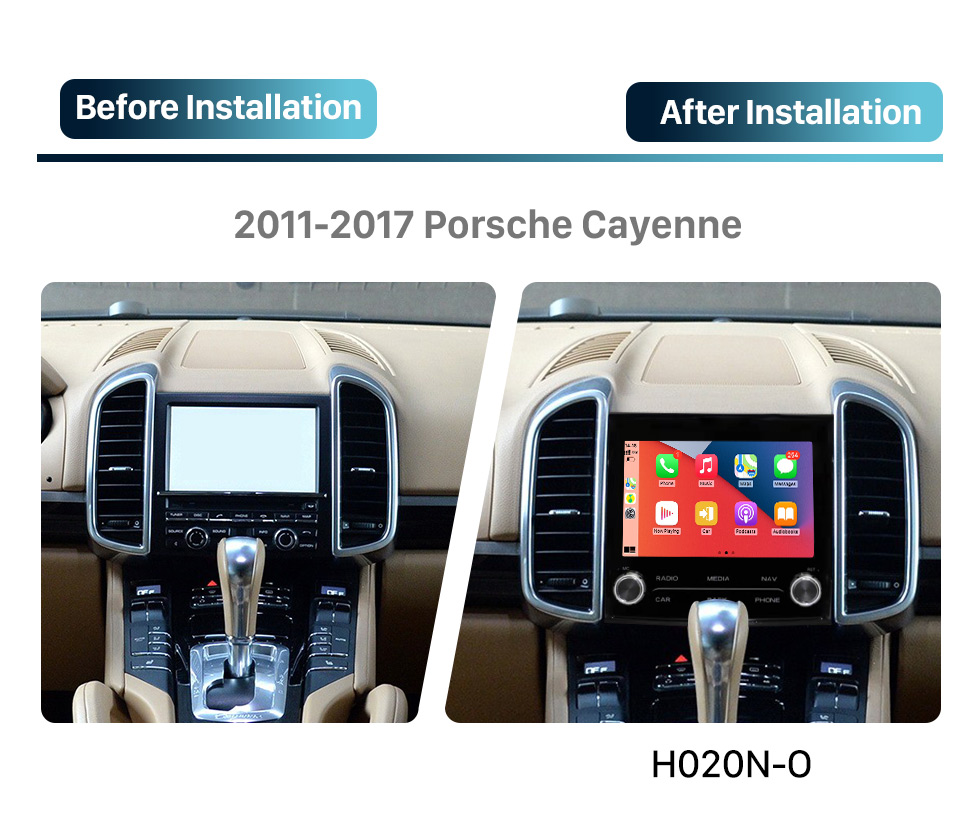 Seicane Pantalla táctil HD de 7 pulgadas para 2011-2017 Porsche Cayenne Radio Android 10.0 Sistema de navegación GPS con soporte USB Bluetooth TV digital Carplay