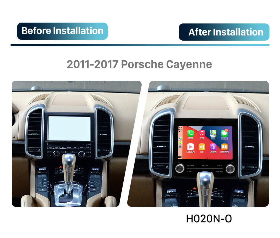 Seicane Écran tactile HD 7 pouces pour 2011-2017 Porsche Cayenne Radio Android 10.0 Système de navigation GPS avec prise en charge Bluetooth USB TV numérique Carplay