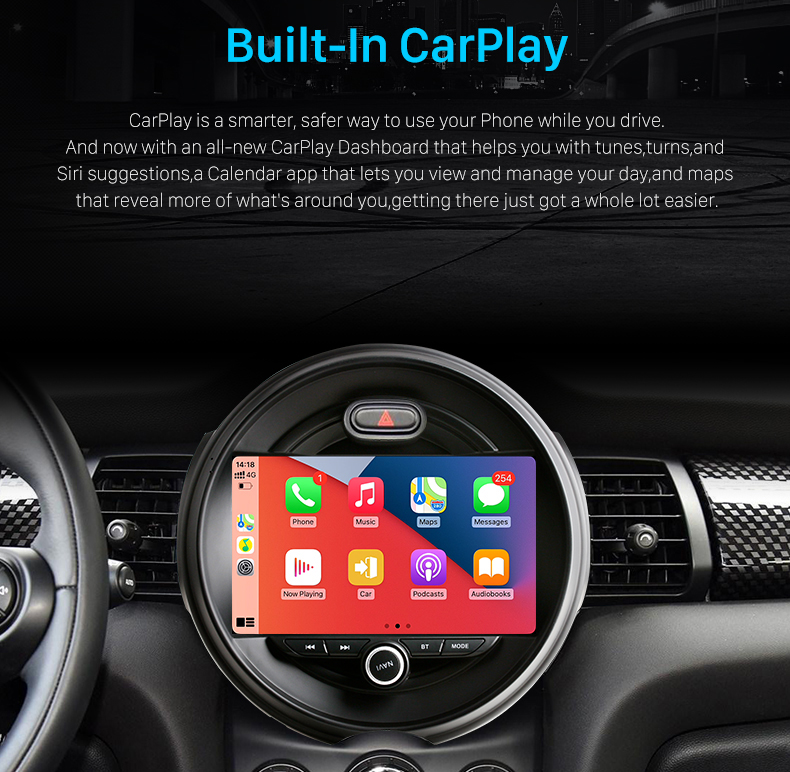 Seicane 9,7 polegadas android 10.0 para 2014-2019 mini cooper s sistema de navegação gps estéreo com suporte bluetooth carplay câmera retrovisor