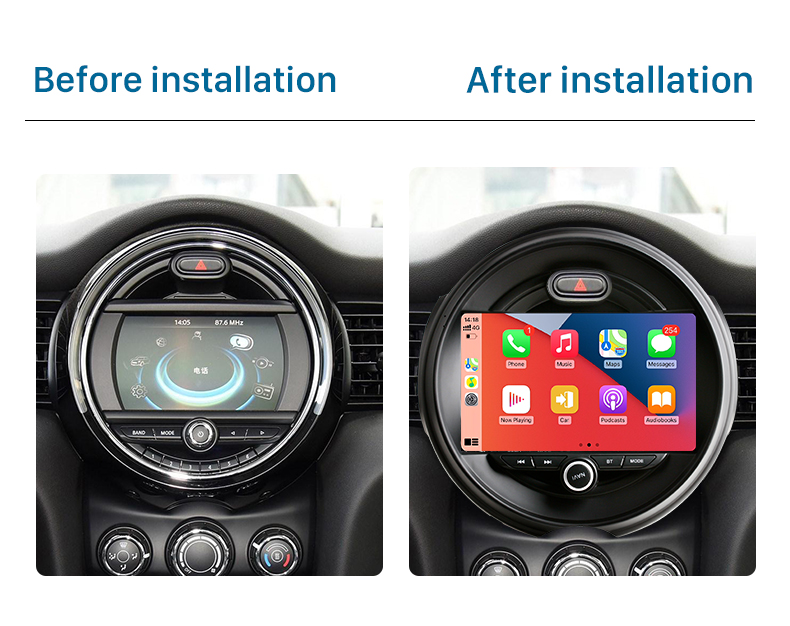 Seicane 9,7 Zoll Android 10.0 für 2014-2019 Mini Cooper S Stereo-GPS-Navigationssystem mit Bluetooth-Carplay-Unterstützung Rückfahrkamera