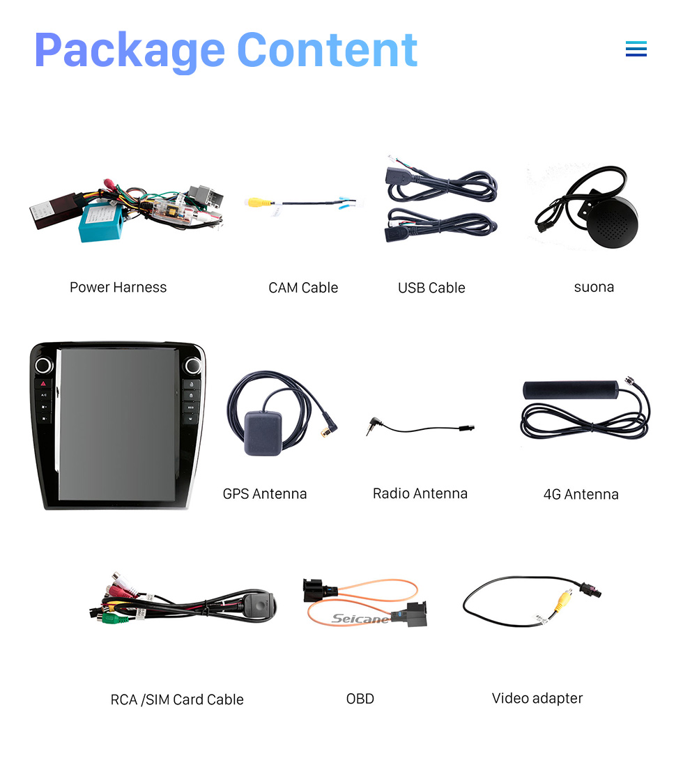 Seicane OEM 12,1 Zoll Android 10.0 für 2010-2018 Jaguar XJL Radio GPS Navigationssystem mit HD Touchscreen Bluetooth Carplay Unterstützung OBD2 DVR TPMS